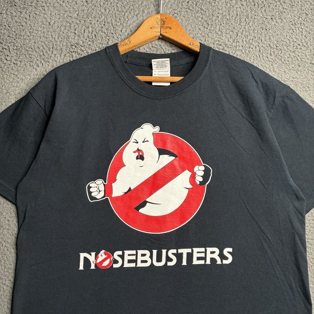 Vintage Ghostbusters Parody UFC T-Shirt Mens Medium MMA Thick Paint Graphic